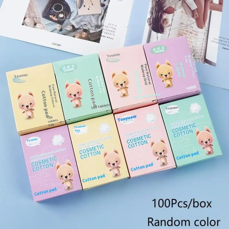 50/100PCS Thin Soft Cotton Pads Stretch Disposable for Face Wash Nail Polish Remover Cosmetic Makeup Tools