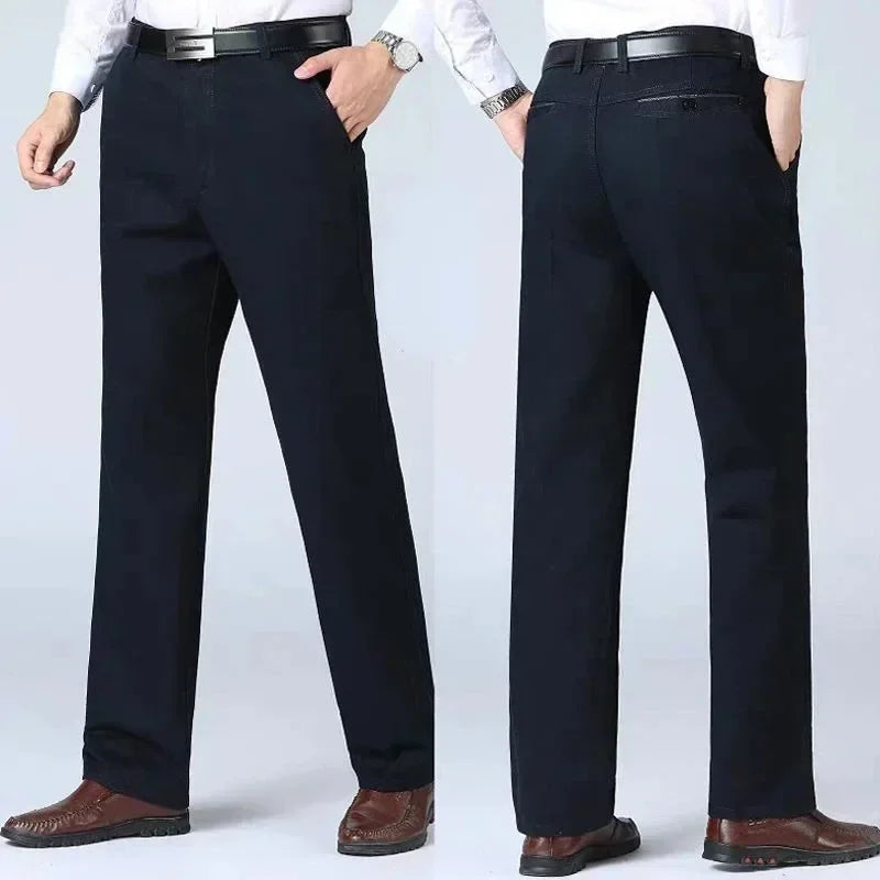 Summer Thin Autumn Thick Cotton Straight Loose Suit Pants