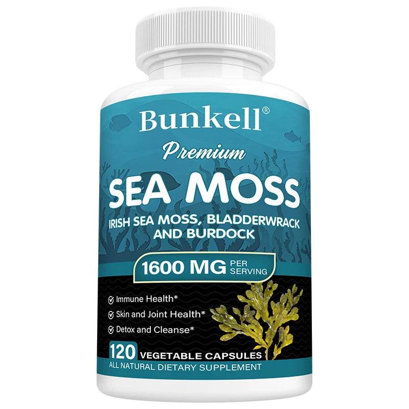 Irish Sea Moss Extract, 1600 Mg, Immune Health, Skin Support, Joints, Detox, Cleansing, Dietary Supplement