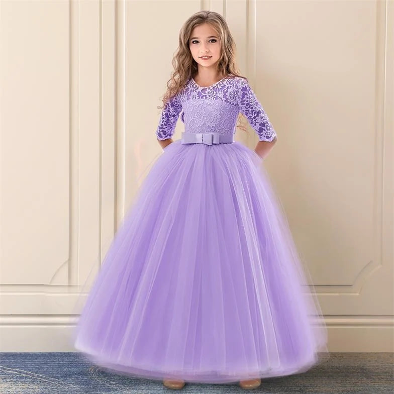 Girls Princess long Formal Dress