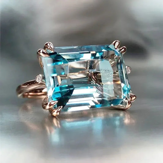 Gorgeous Exquisite High-end Women Crystal Zircon Rings