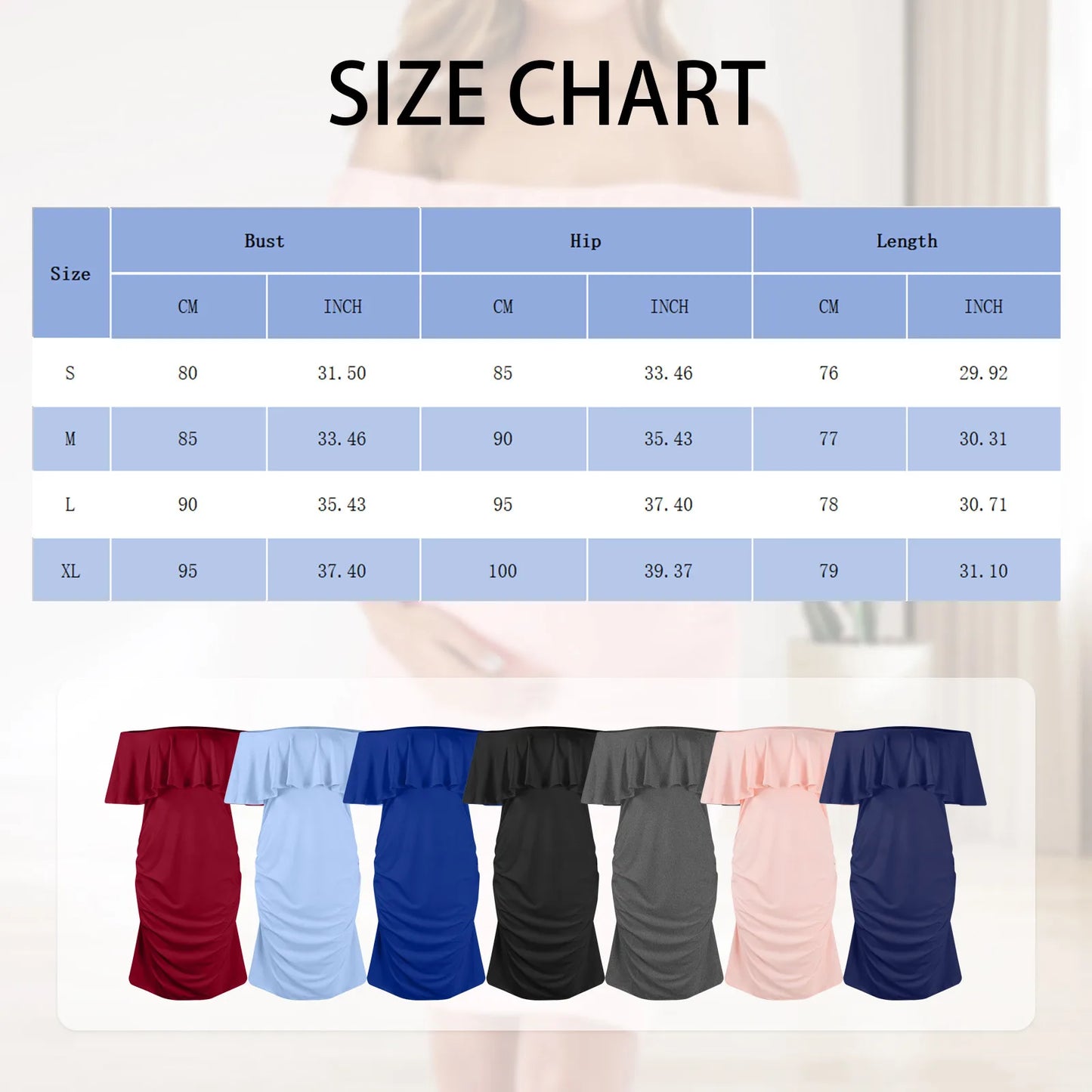 Maternity Dress Short Sleeve Slash Ruffles