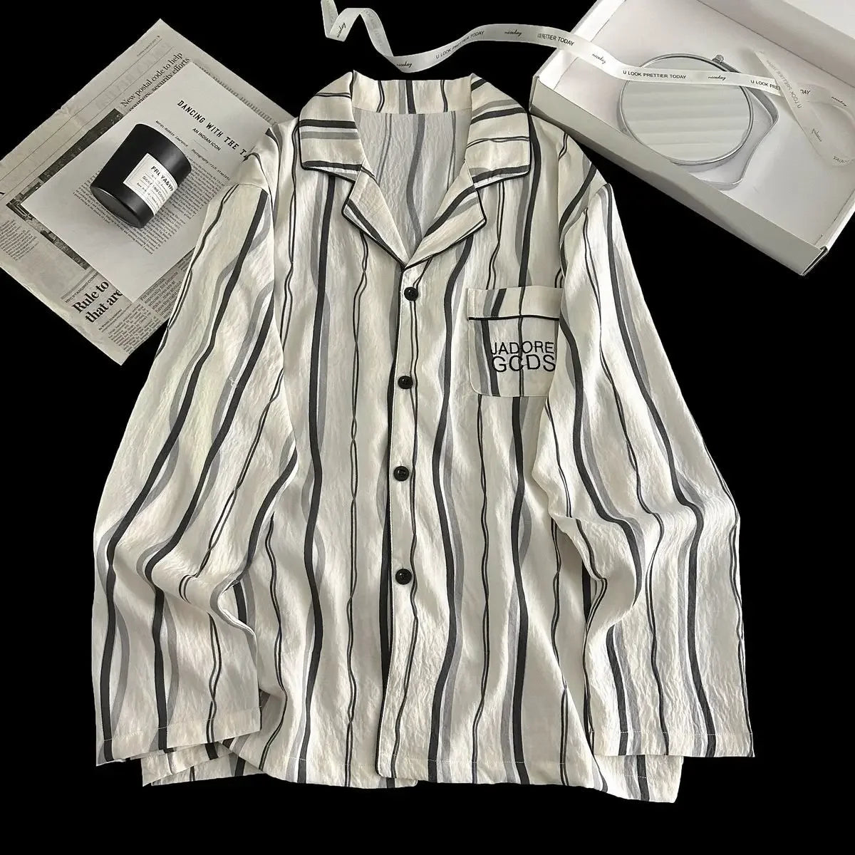 Men Spring Cloud Cotton Pajama Set Sleepwear