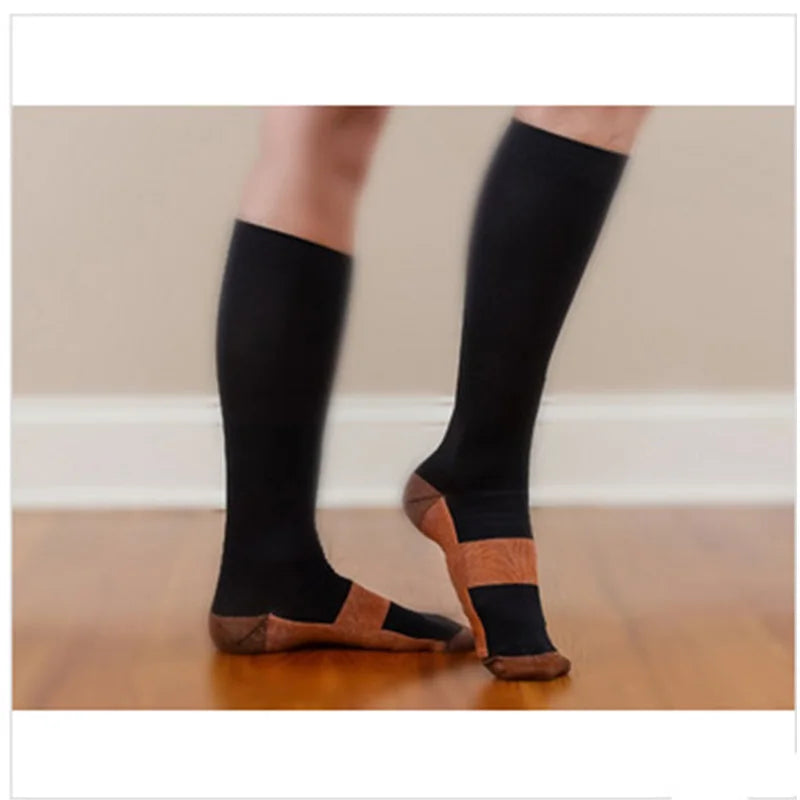 Copper Compression Men Women Socks Anti Fatigue Pain Relief Knee High Stockings 20-30 Athletic Pregnancy