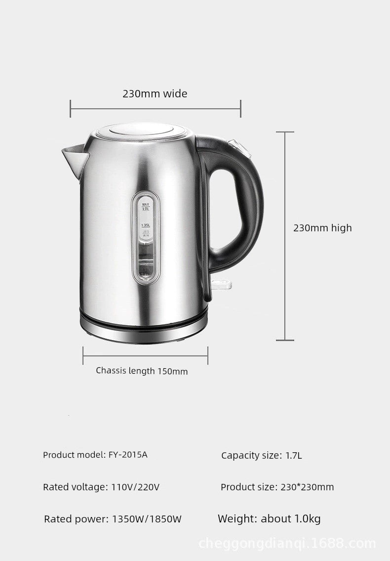 110V Cross-Border Electric Kettle Household Water Boiling Kettle Automatic Power off Integrated 304 Stainless Steel Genuine Goods Large Capacity