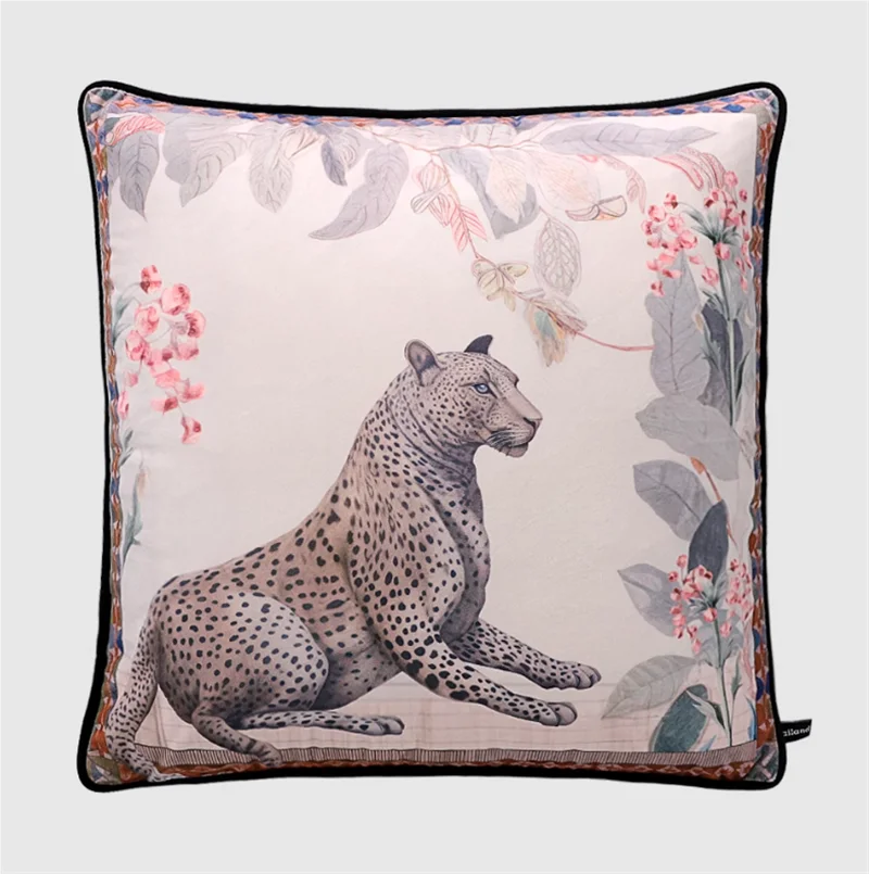 Home Gorgeous Cushion Cover Oriental Mystical Animals Print Ancient Style Decorative Pillow Case 50x50cm
