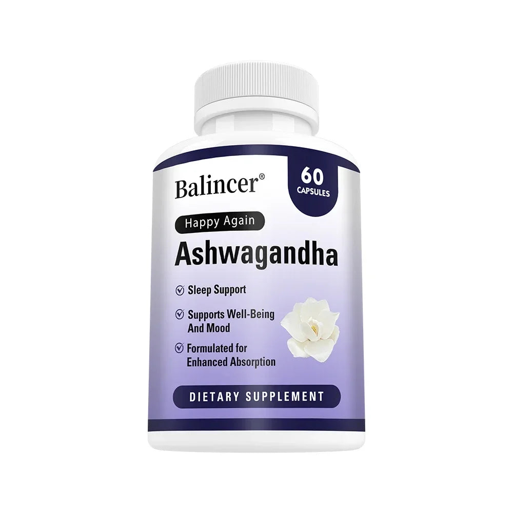 Ashwagandha Supplement-Improve Sleep Health,Antioxidant,Improve Concentration,Enhance Brain Power,Replenish Energy-120 Capsules