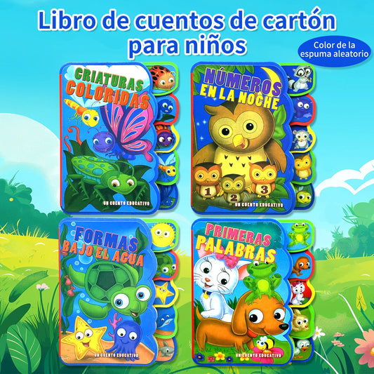 Spanish Children's Cardboard Picture Story Book Animals/Insects Educational Preschool Learning Book Stimulates Kid's Interest