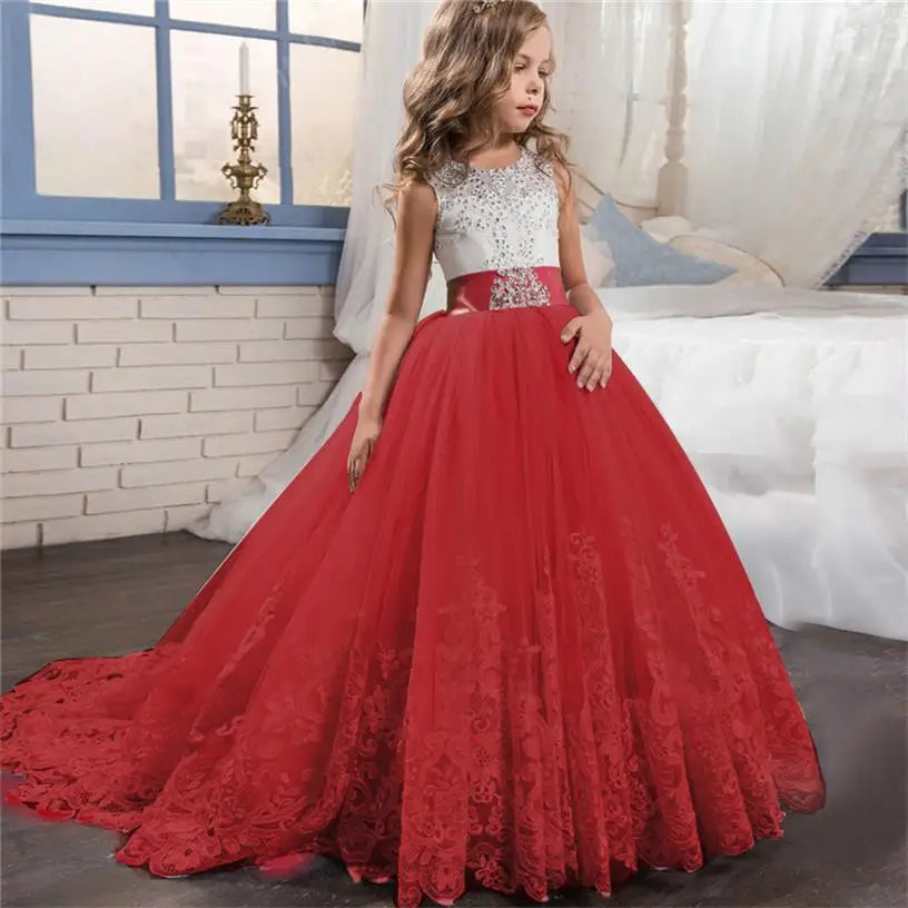 Girls Princess long Formal Dress