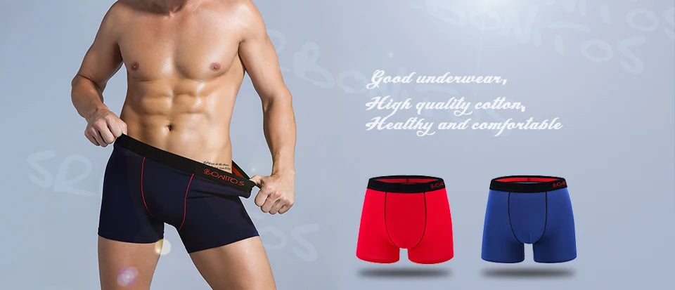 4pcs Men Underwear Cotton Boxer Shorts