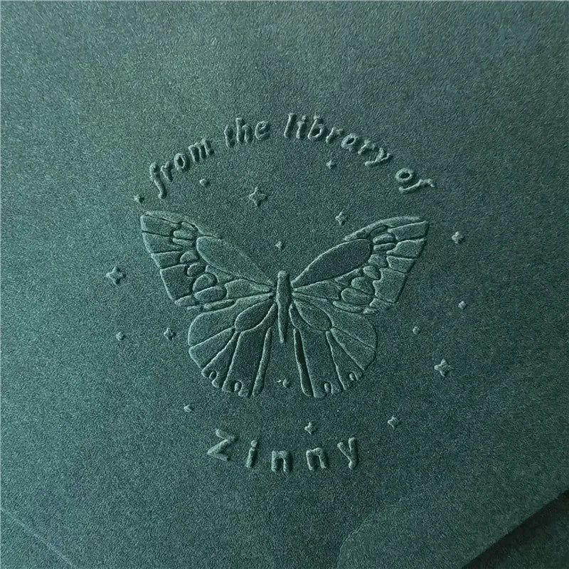 Custom Initials Embosser stamp,Book Embosser Personalized Wedding Embossing Stamp, Address Stamp, Form the Library Embosser