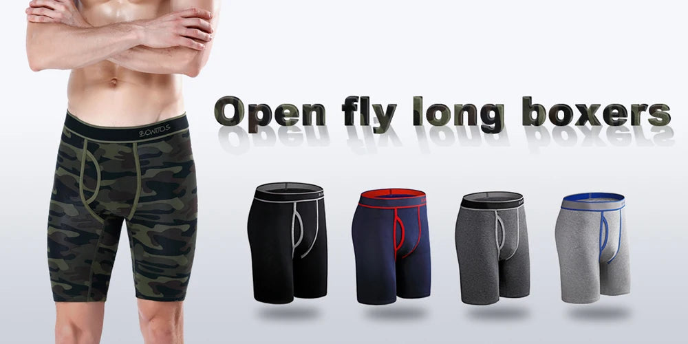 4Pcs Men's Cotton Underpants Sexy Boxers