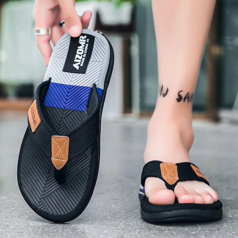 Men's Non-Slip Walking Summer Comfortable Flip-flops Thick Sole