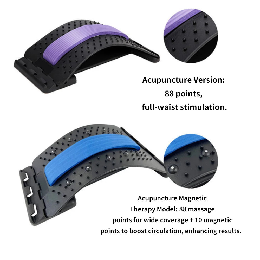 Back Stretcher Adjustable Massager Multi-Level Waist Neck Fitness Lumbar Cervical Spine Cervical Spine Support Massager Tools