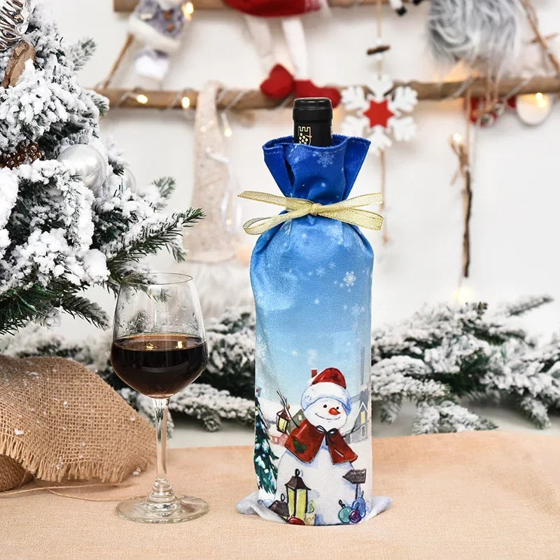 Christmas Wine Bottle Decoration