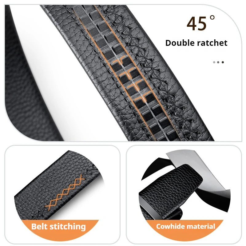 Men's Genuine Leather Belt Adjustable Waistband