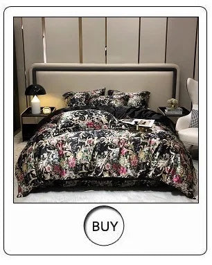 Luxury Three-line Embroidery Solid Color 1000TC Egyptian Cotton Bedding Set Duvet Cover Bed Sheet/Fitted Sheet Pillowcases 4Pcs