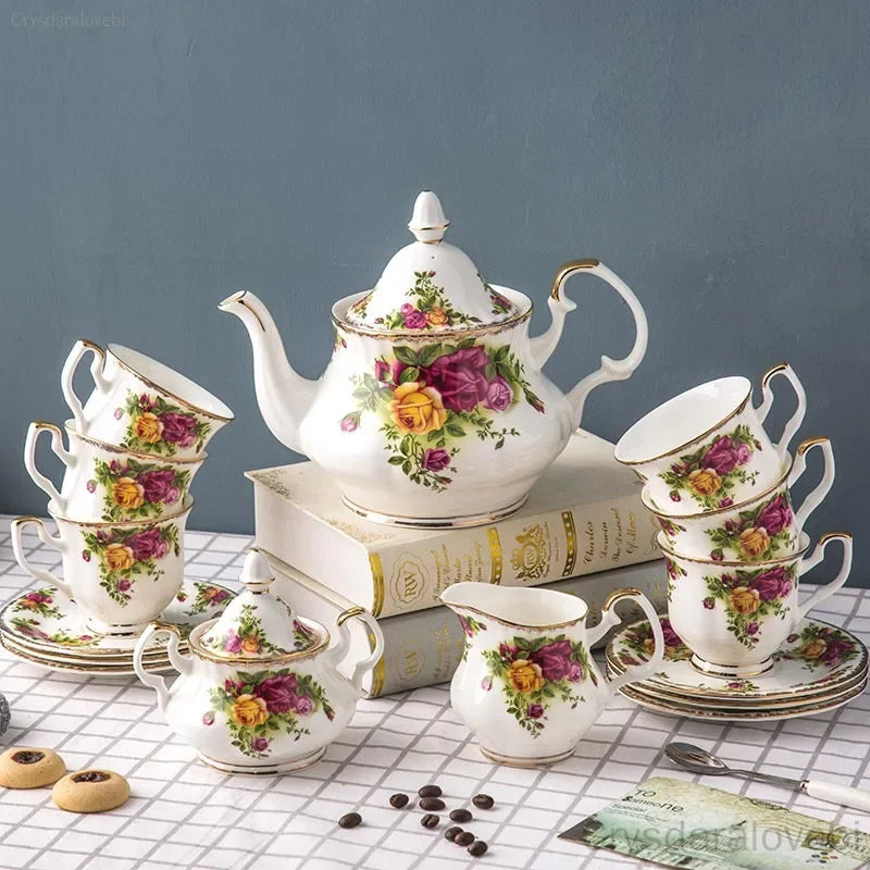 English Bone China Coffee cup Afternoon Tea cup Old Town Rose European Coffee Cup Plate Wedding Birthday Gift