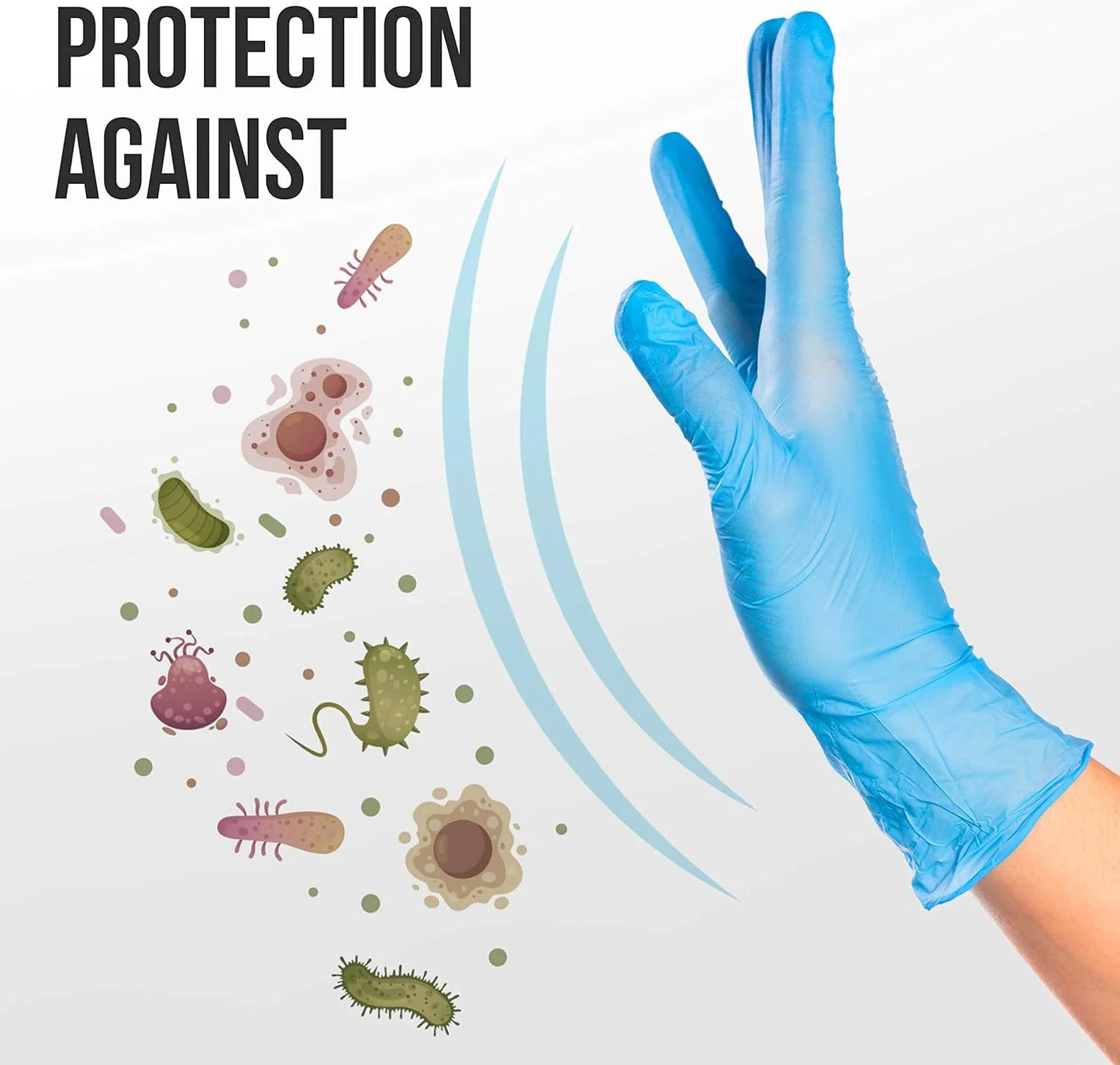 10-100PCS Blue Nitrile Gloves Disposable Cleaning Gloves for Kitchen Dishwashing Waterproof Latex Free Powder Free Work Glove