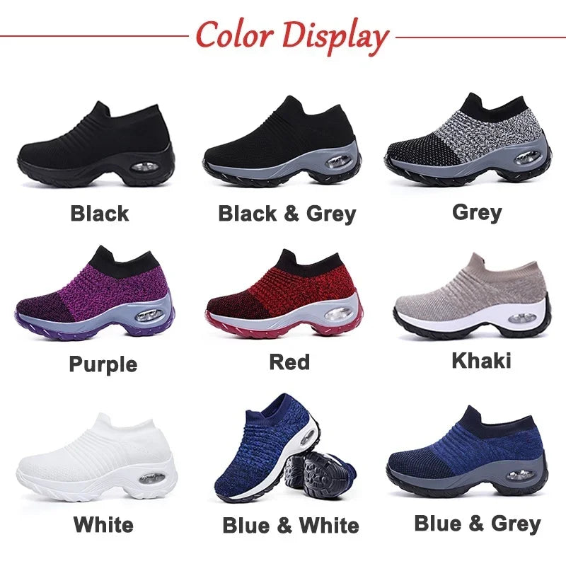 Women Fashion Comfort Sneakers Mesh Breathable Cushion