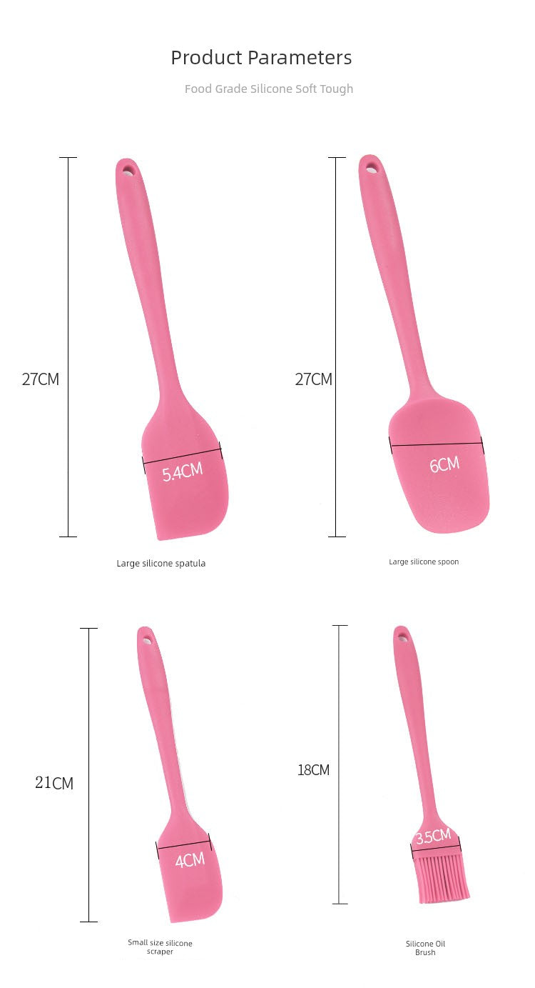 Silicone Spatula Three-Piece Set Snowflake Crisp Baking Tool Cream Shovel Cake Scraper Stirring Knife Suit