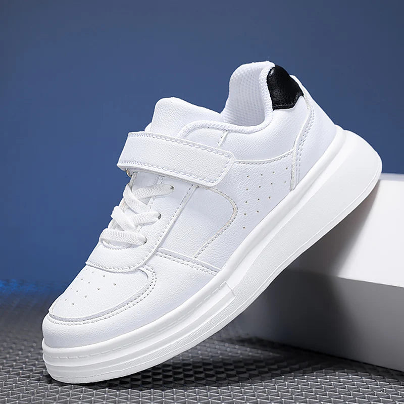 Kids Boys Girls Breathable Sneakers Sports Running Casual Shoe Leather Non-slip Soft