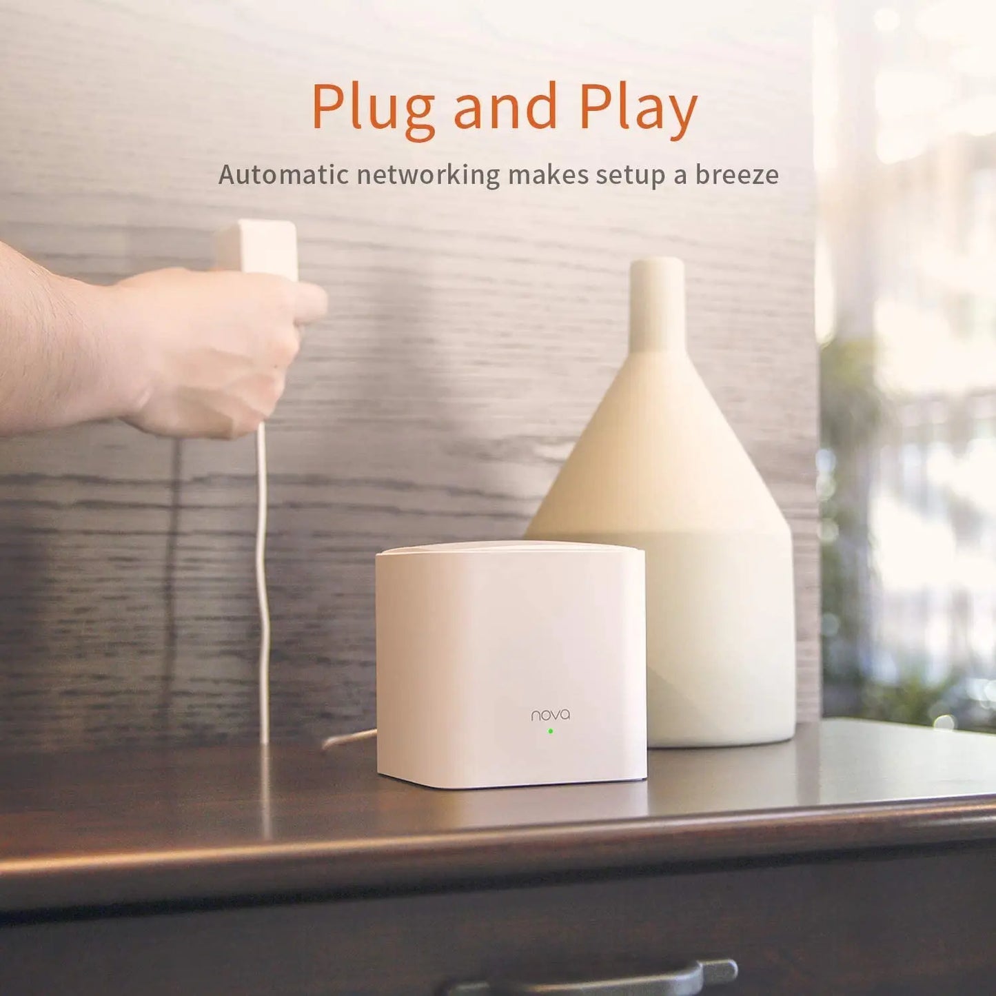 Tenda Mesh WiFi Router AC1200 2.4&5Ghz MW5G 1200mbps Nova Mesh Router Up to 6000 Sq.ft Tenda Global Version Gigabit Mesh Router