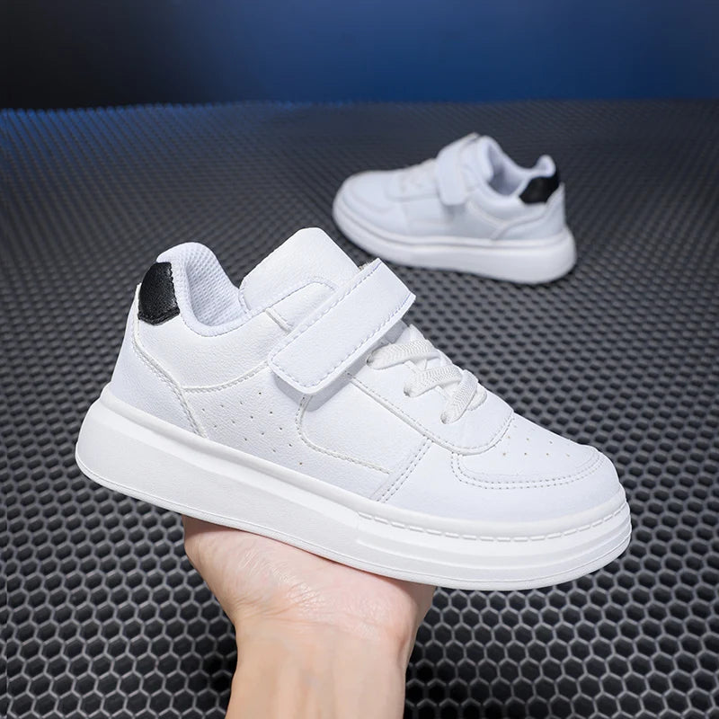 Kids Boys Girls Breathable Sneakers Sports Running Casual Shoe Leather Non-slip Soft
