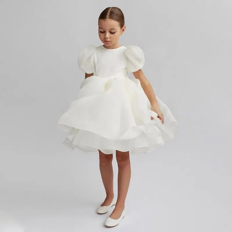 Flower Girls Summer Dresses for Wedding Backless
