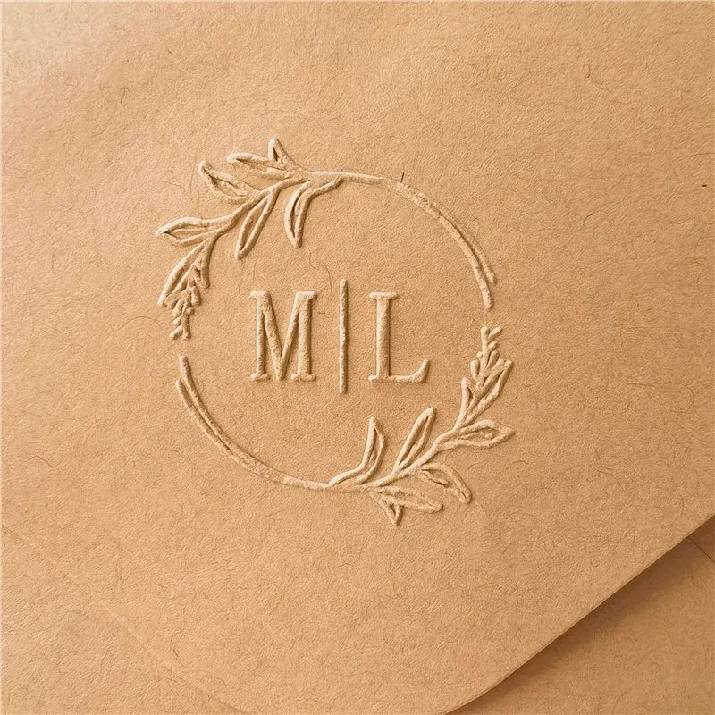 Custom Initials Embosser stamp,Book Embosser Personalized Wedding Embossing Stamp, Address Stamp, Form the Library Embosser