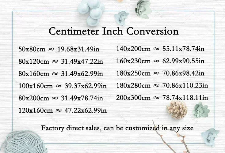 European Gorgeous Large Area Carpet Living Room Bedroom Area Rugs 200x300cm Soft Non-slip Entrance Mat
