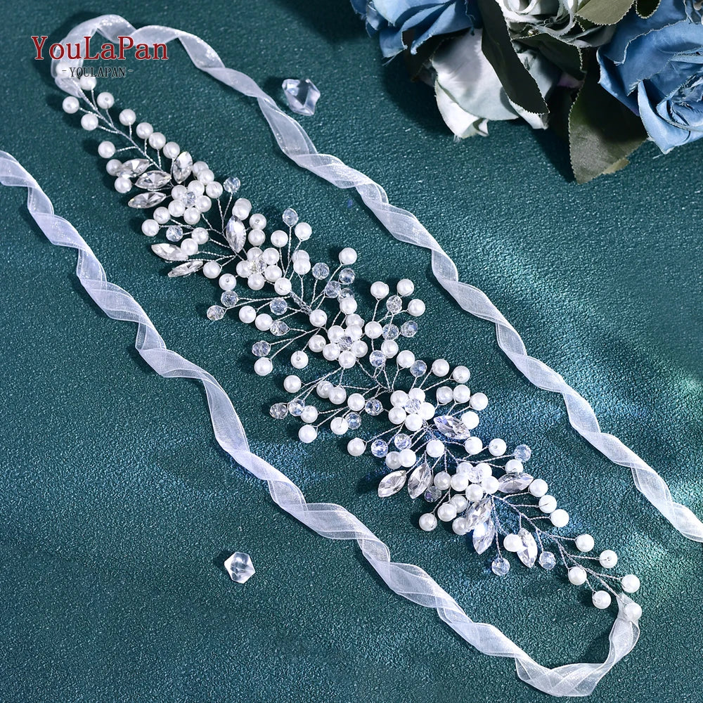 Wedding Dress Belt Sash for Woman Bridal Bridesmaid Floral Belt
