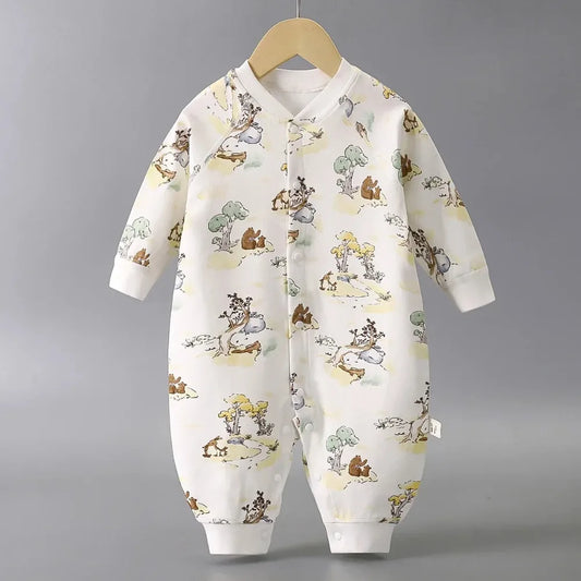 Newborn Baby Boy Girl Bodysuit Romper Comfortable Cotton Clothing for Autumn Spring