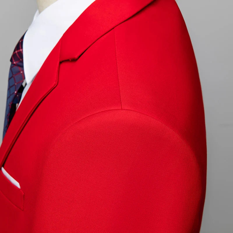 Men's 3 Piece Suit, Jacket Vest Trousers, Slim Fit Blazer Waistcoat Pants