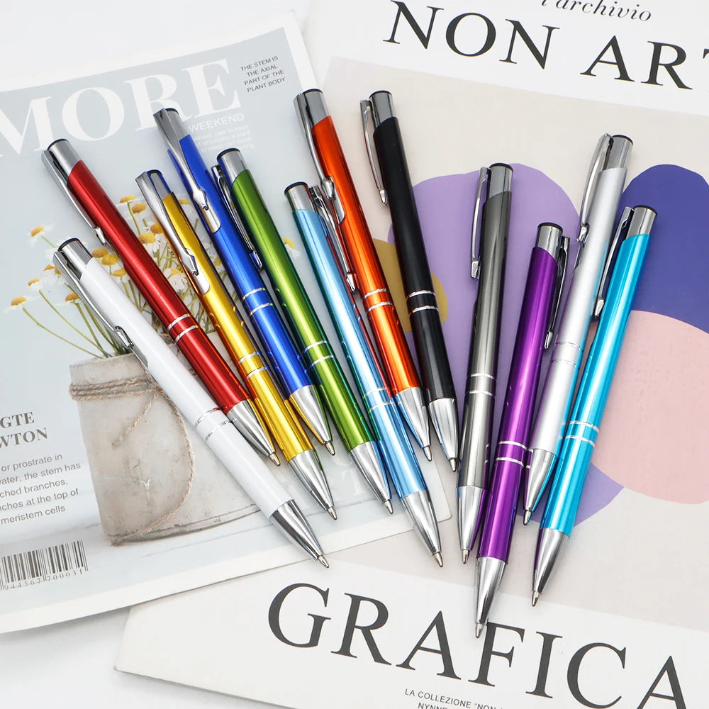 100 50 20 Pcs Custom Ballpoint Pen Metal Pen Support Custom Logo Advertising Wholesale Personalized Pen Advertising Gift