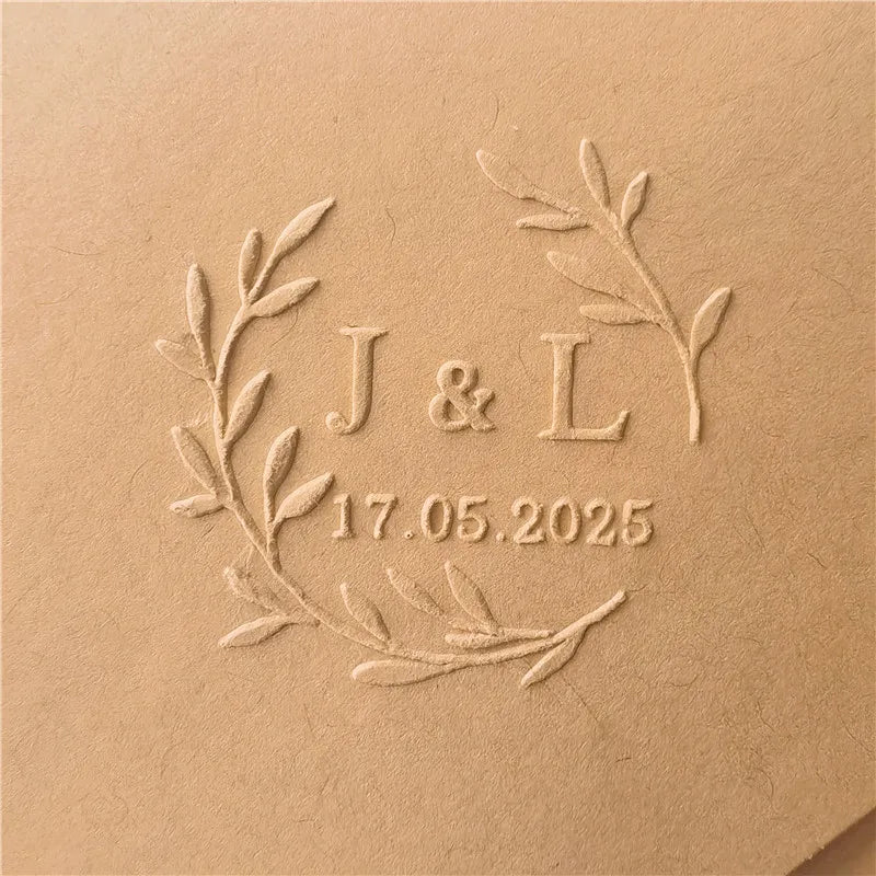 Custom Initials Embosser stamp,Book Embosser Personalized Wedding Embossing Stamp, Address Stamp, Form the Library Embosser