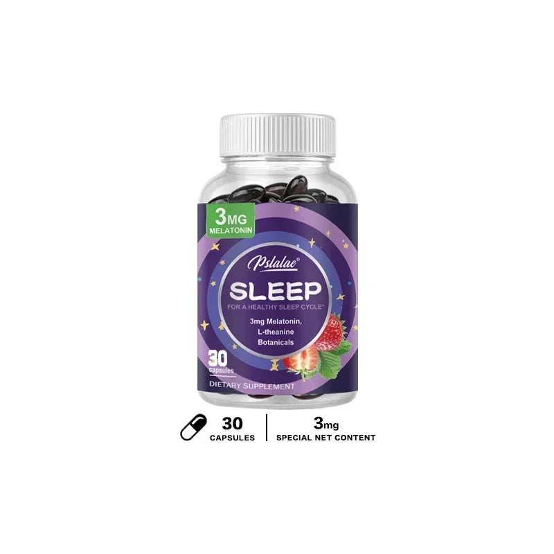 With 3 Mg Melatonin & L-Theanine Capsules, Sleep Support Helps Calm Mind and Body for Better, Longer Sleep 120 Capsules