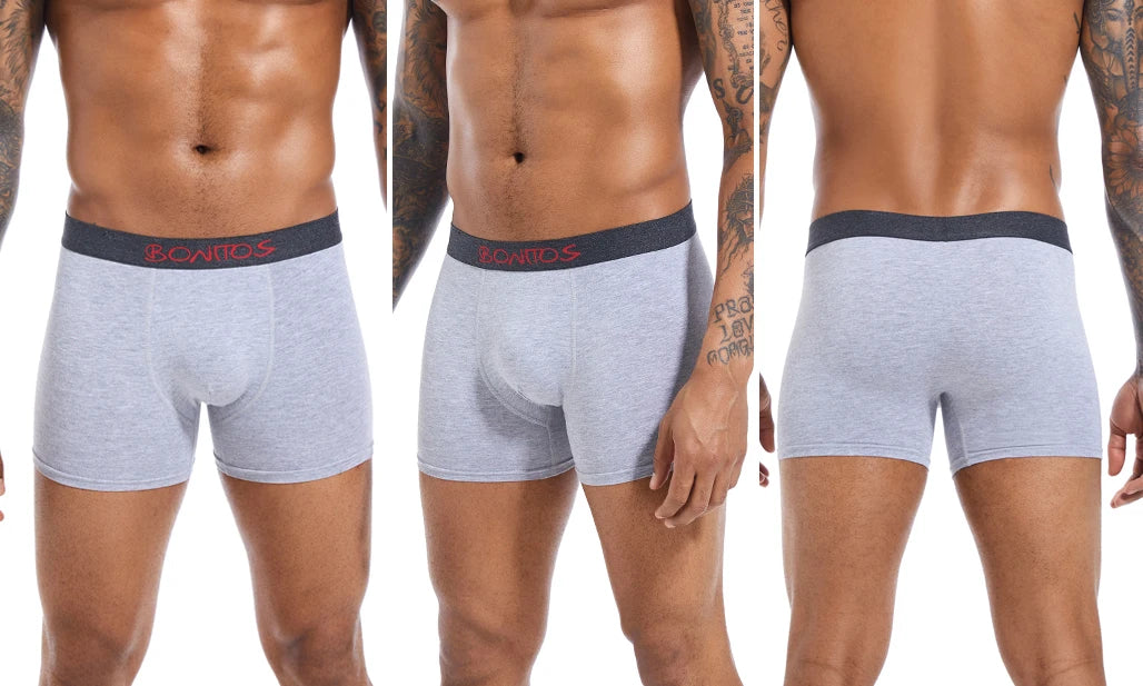 4pcs Men Underwear Cotton Boxer Shorts