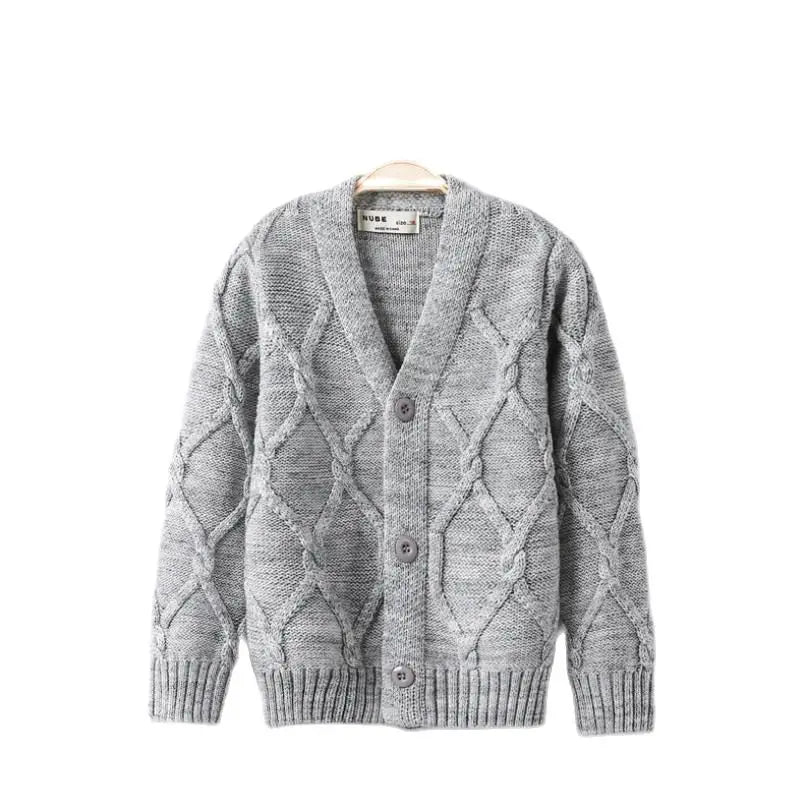 Boys Sweater Knitwear Long-Sleeve Cotton Cardigans