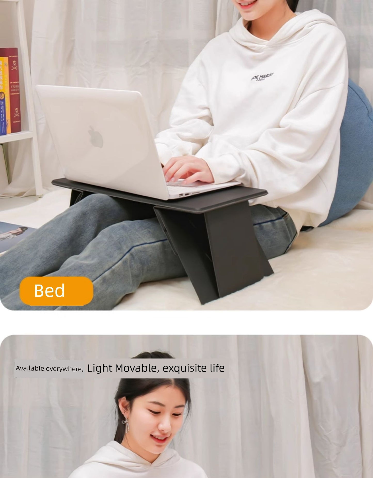 Lightweight Multi-Functional Tablet Folding Table