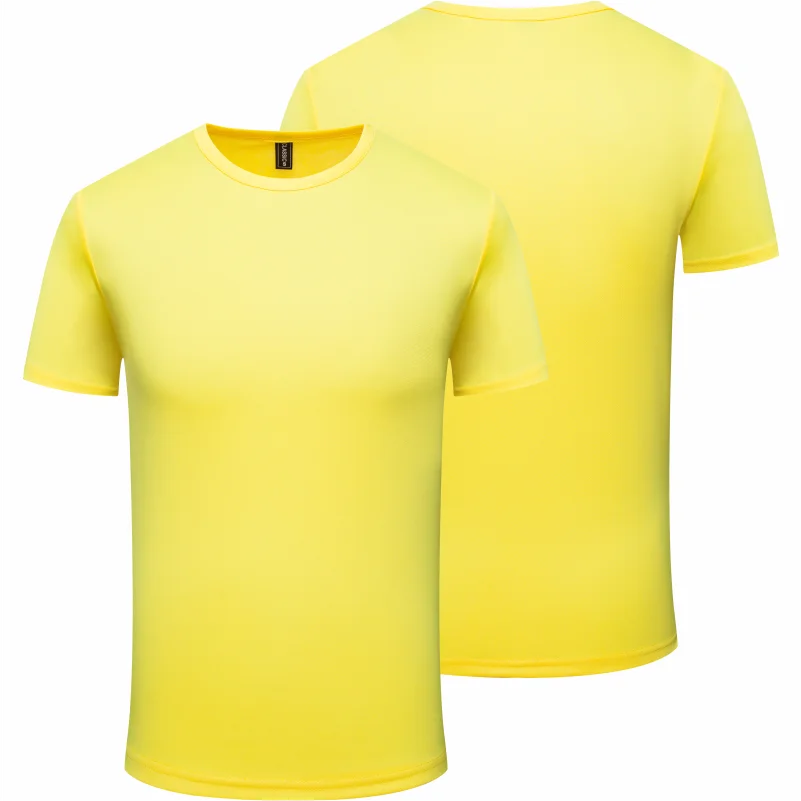 Quick Dry Round Neck T-shirt Custom Printed Embroidered Logo Sports Fitness Short Sleeve Top Running Shirts