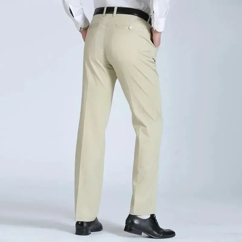 Summer Thin Autumn Thick Cotton Straight Loose Suit Pants