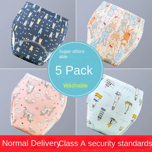 Reusable Infant Ecological Baby Diaper Training Pants Waterproof Washable Breathable Cotton Baby Underwear