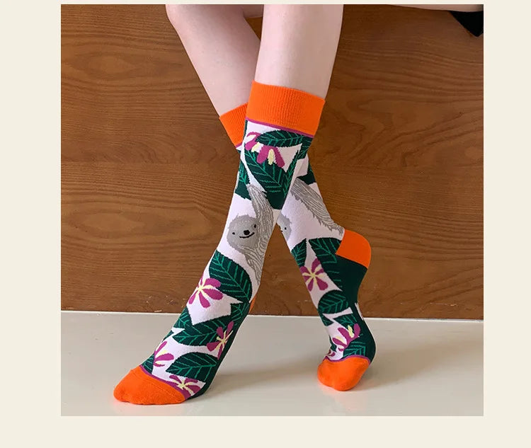 Fashion Colorful Spring Autumn Women's Socks