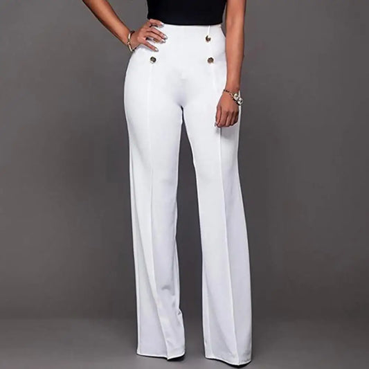 Women Wide Leg High Waist Comfortable Soft Bell-bottoms Pants