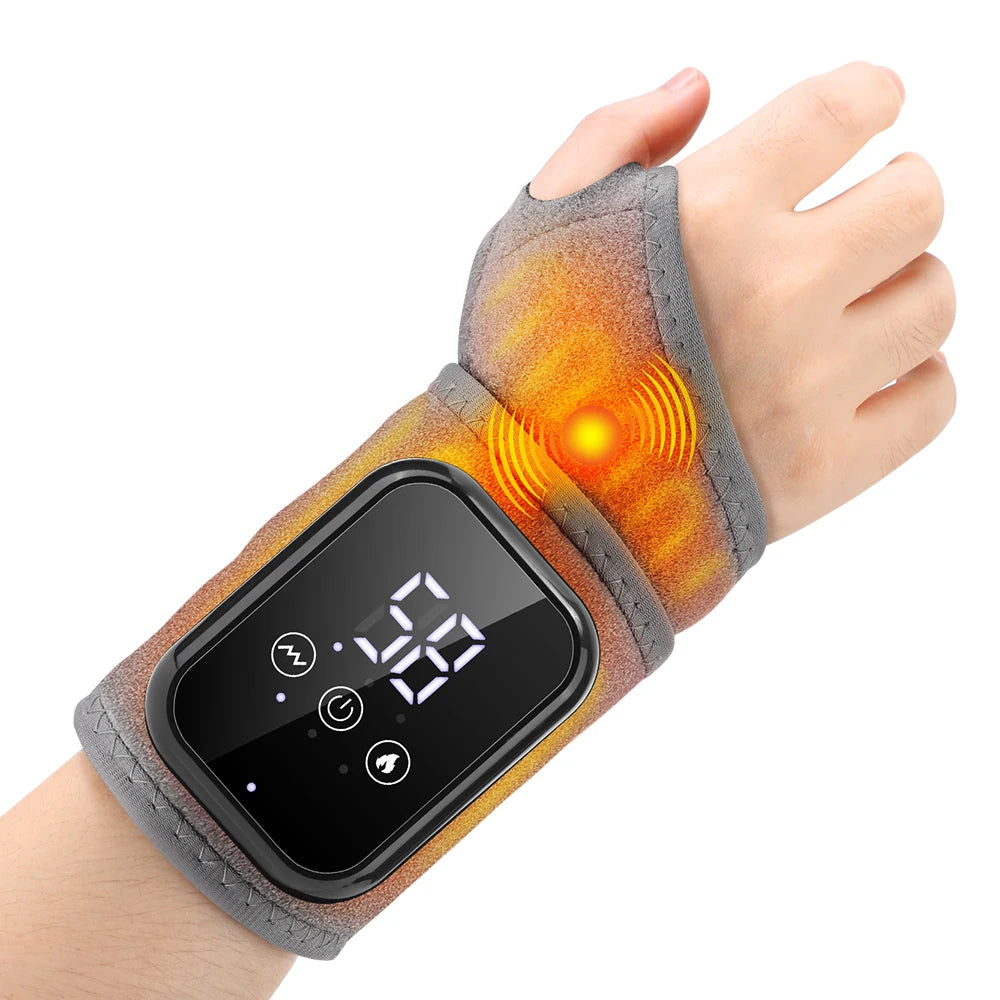 3 Modes Vibration 3 Heating Levels Heating Pad Set for Shoulder Knee Wrist Massage, Cordless Rechargeable Large Size