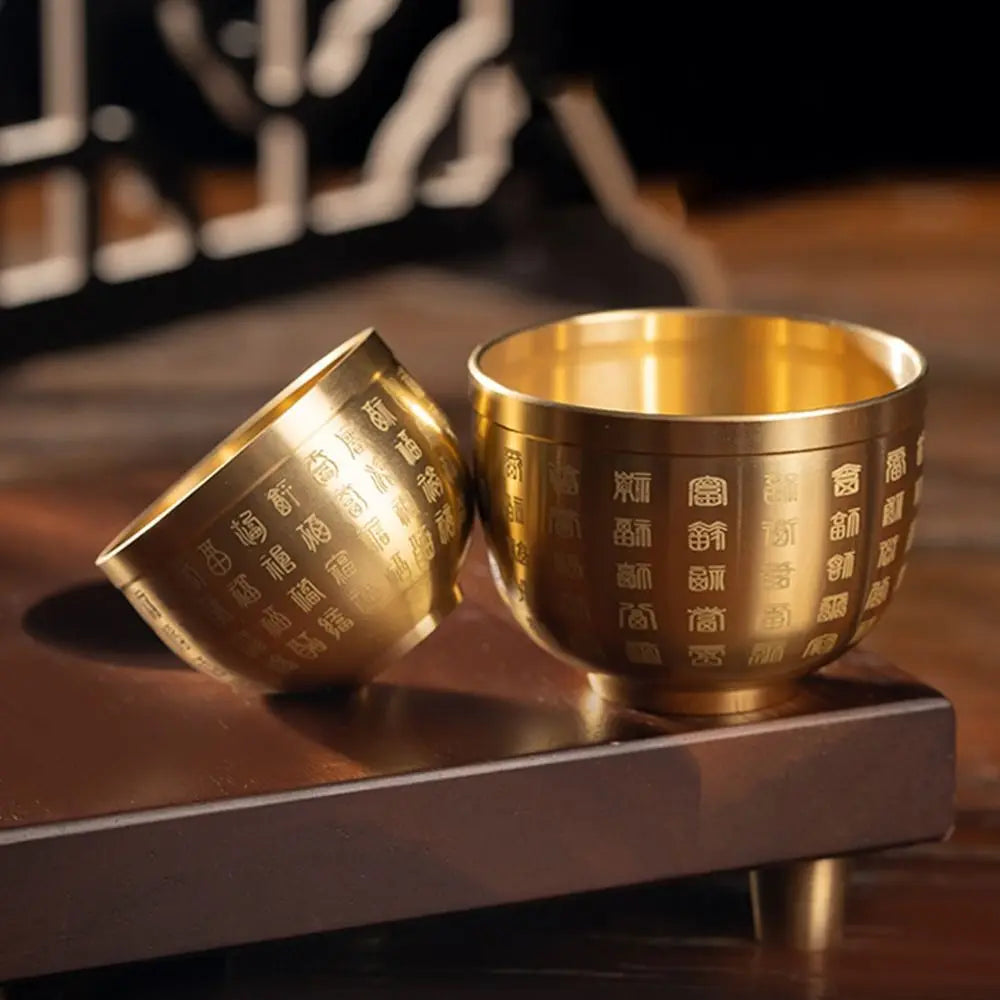 1Pcs Wealth Attracting Pure Brass Cornucopia Small Mini Rice Cylinder 4.5-7cm