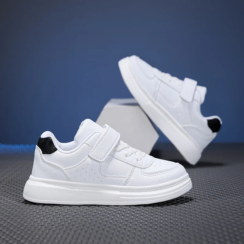 Kids Boys Girls Breathable Sneakers Sports Running Casual Shoe Leather Non-slip Soft