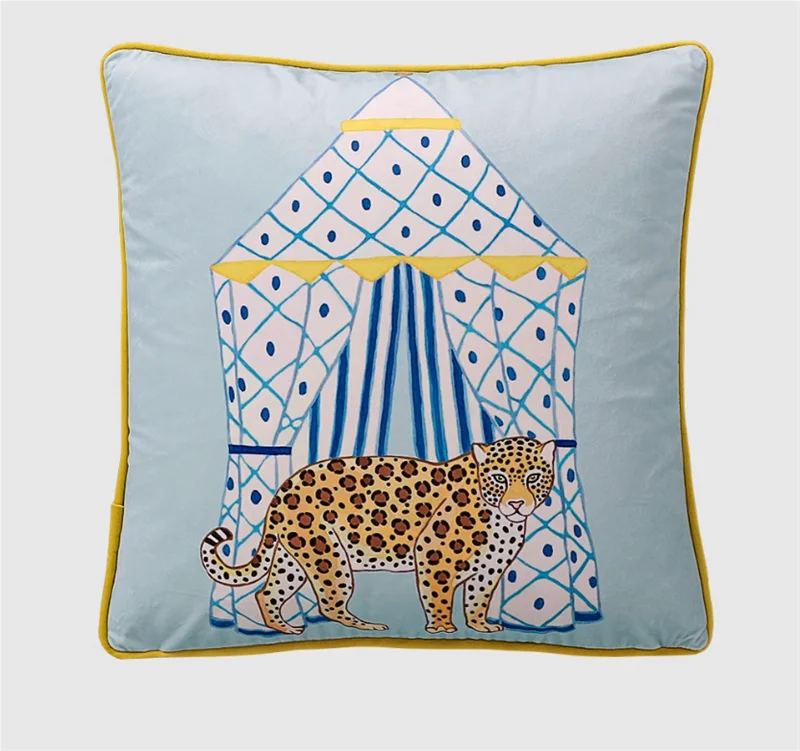 Home Gorgeous Cushion Cover Oriental Mystical Animals Print Ancient Style Decorative Pillow Case 50x50cm