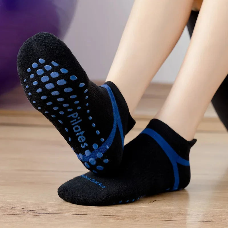 Yoga Unisex Cotton Socks Professional Silicone Non-slip Pilates Socks Large Size Indoor Floor Gym Fitness Dance Sports Socks